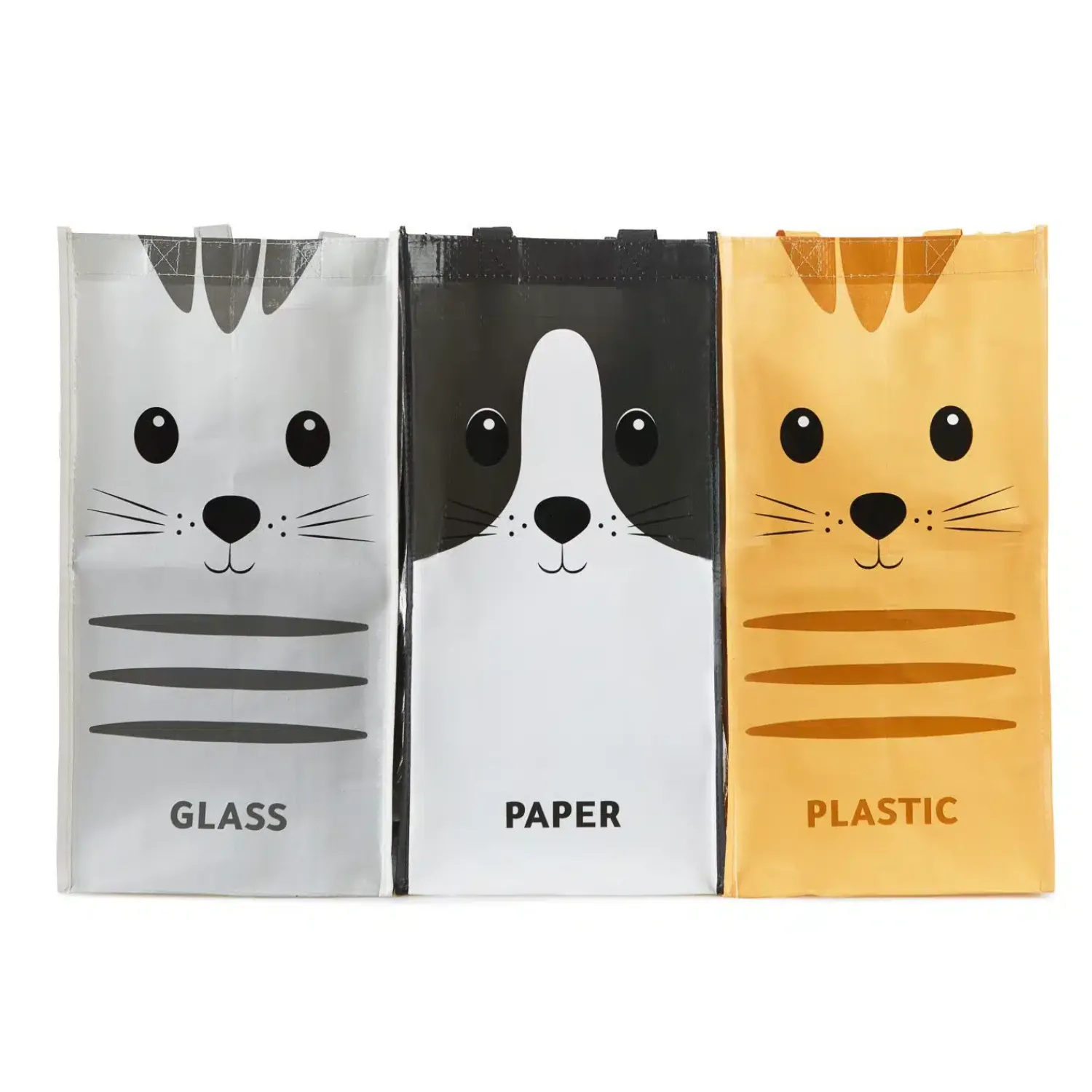 Ditverzinjeniet Duurzaam|Afval recycletassen met kat (set van 3)