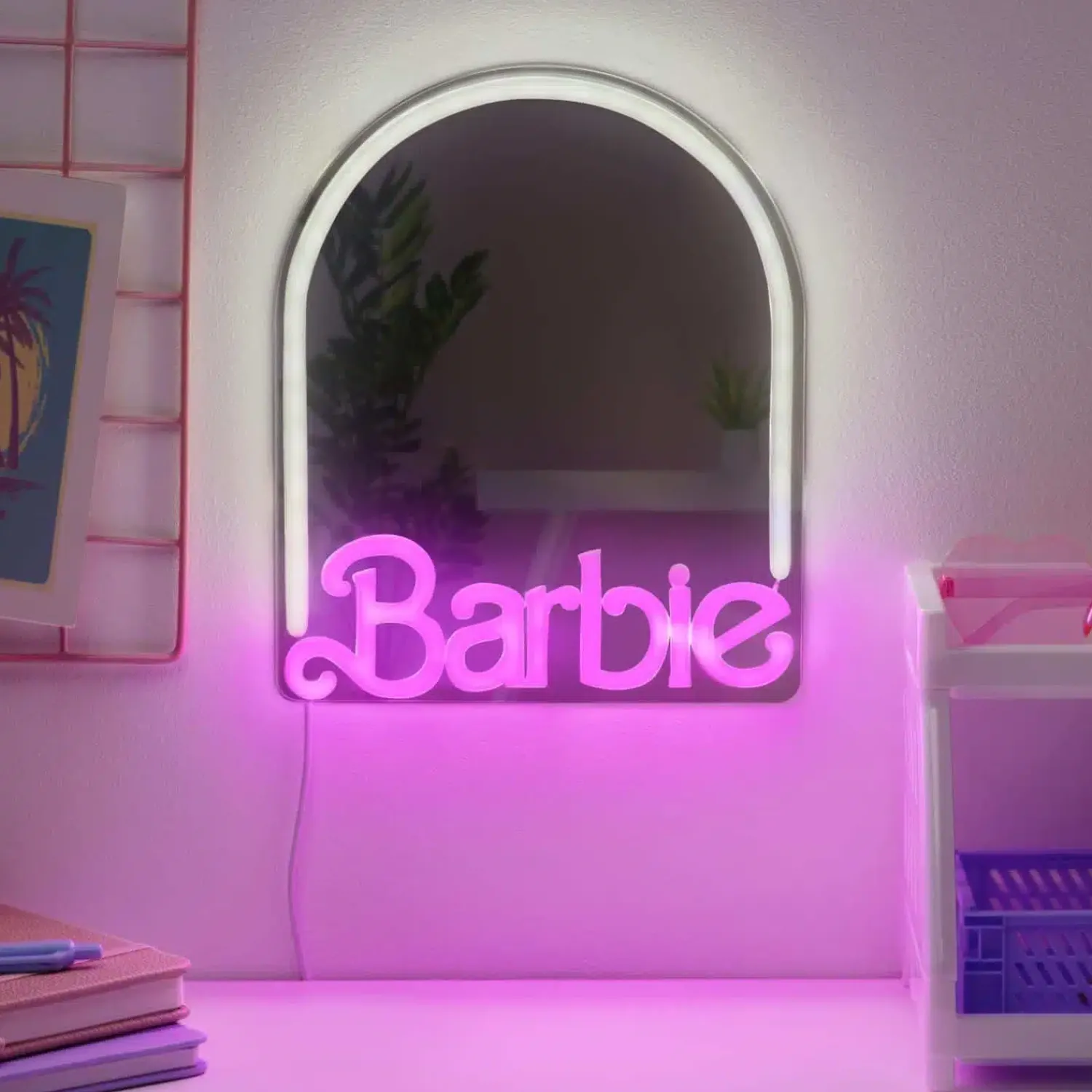 Ditverzinjeniet Verlichting|Barbie Spiegel met neon ledverlichting