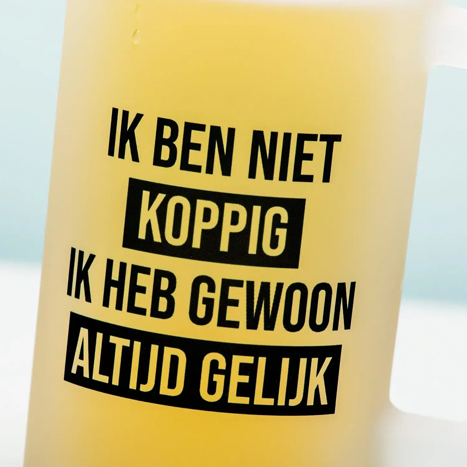 Ditverzinjeniet Mokken & Glazen|Borrelen|Bierpul Ik ben niet koppig