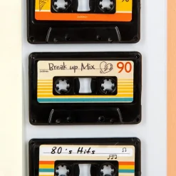 Ditverzinjeniet Retro|Cassettebandje magneten (set van 4)