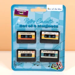 Ditverzinjeniet Retro|Cassettebandje magneten (set van 4)