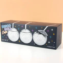 Ditverzinjeniet Vrijgezellenfeestjes|Mokken & Glazen|Discobal drankglazen (set van 3)