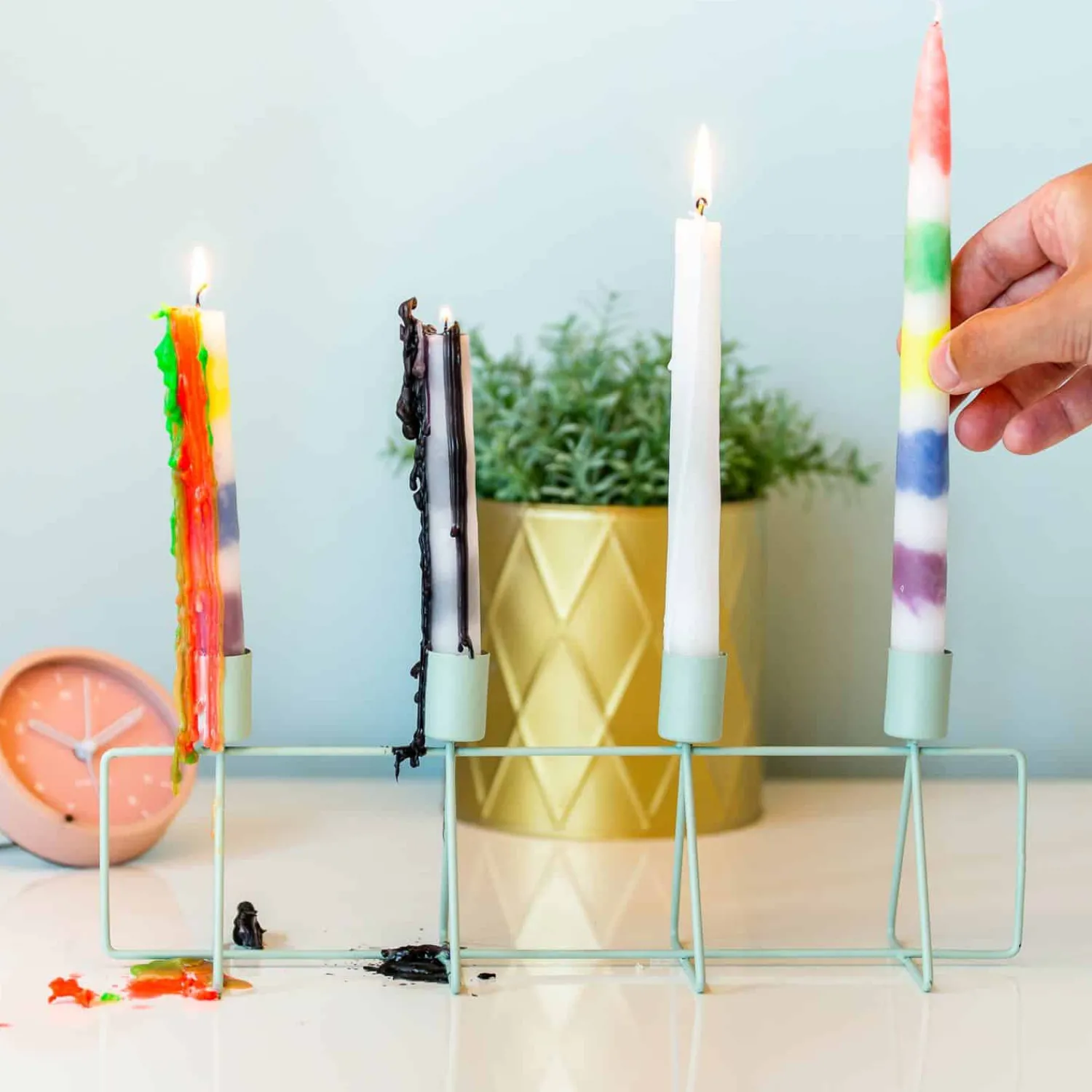 Ditverzinjeniet Kaarsen En Kandelaars|Druipkaars (set van 2)