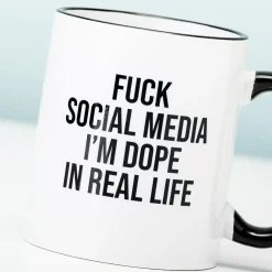 Ditverzinjeniet Mokken & Glazen|Fuck social media mok