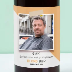 Ditverzinjeniet Bierflessen|Gepersonaliseerde bierfles met foto (750 ml)