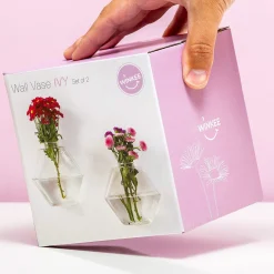 Ditverzinjeniet Vazen|Glazen muurvaasjes (set van 2)