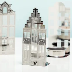 Ditverzinjeniet Kaarsen En Kandelaars|Grachtenpand waxinelichthouder