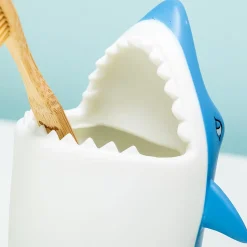 Ditverzinjeniet Badkamer|Haai tandenborstelhouder