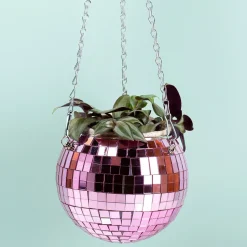 Ditverzinjeniet Bloempotten|Hangende discobal bloempot