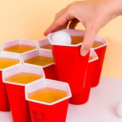 Ditverzinjeniet Drankspelletjes|Hexagon beer pong spel (set van 37)
