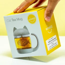 Ditverzinjeniet Thee Eieren|Mokken & Glazen|Kat theekop met infuser