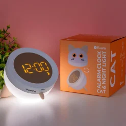 Ditverzinjeniet Verlichting|Klokken En Wekkers|Kat wekker en nachtlampje