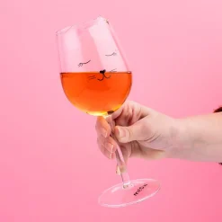 Ditverzinjeniet Mokken & Glazen|Kat wijnglas