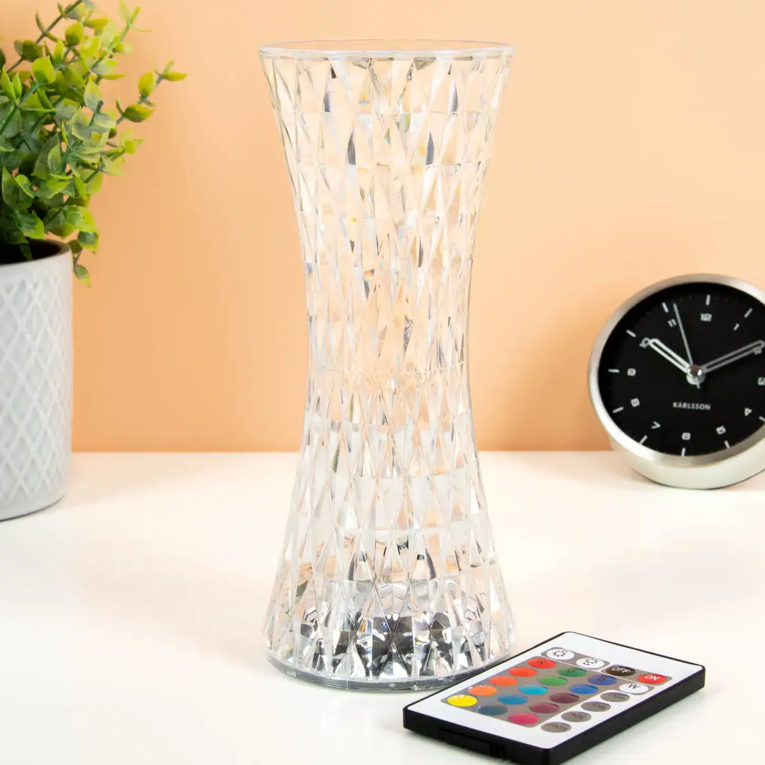 Ditverzinjeniet Verlichting|Kristallook ledlamp met gekleurde verlichting