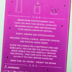 Ditverzinjeniet Kaarsen En Kandelaars|Kristalvormige kaars met amethist