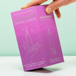 Ditverzinjeniet Kaarsen En Kandelaars|Kristalvormige kaars met amethist