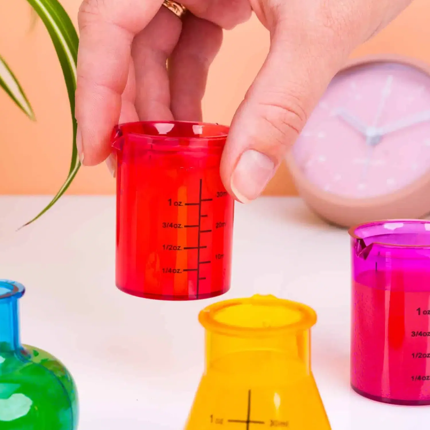 Ditverzinjeniet Mokken & Glazen|Borrelen|Laboratorium shotglaasjes (set van 4)