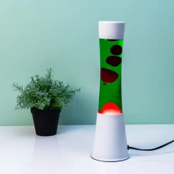 Ditverzinjeniet Lavalampen|Slaapkamer|Lavalamp wit met groene vloeistof en roze lava