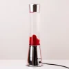 Ditverzinjeniet Verlichting|Lavalampen|Lavalamp zilver met rode lava