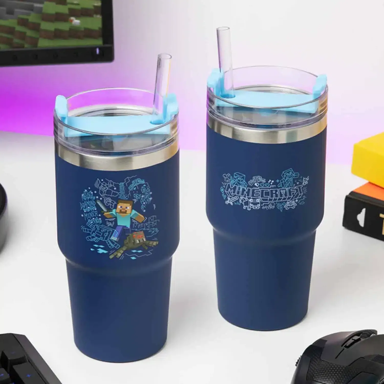 Ditverzinjeniet Thermosflessen|Minecraft Gamer thermosbeker (600 ml)