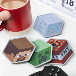 Ditverzinjeniet Onderzetters|Gaming|Minecraft Metalen onderzetters (set van 4)