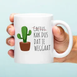 Ditverzinjeniet Mokken & Glazen|Mok Cactus dat je weggaat