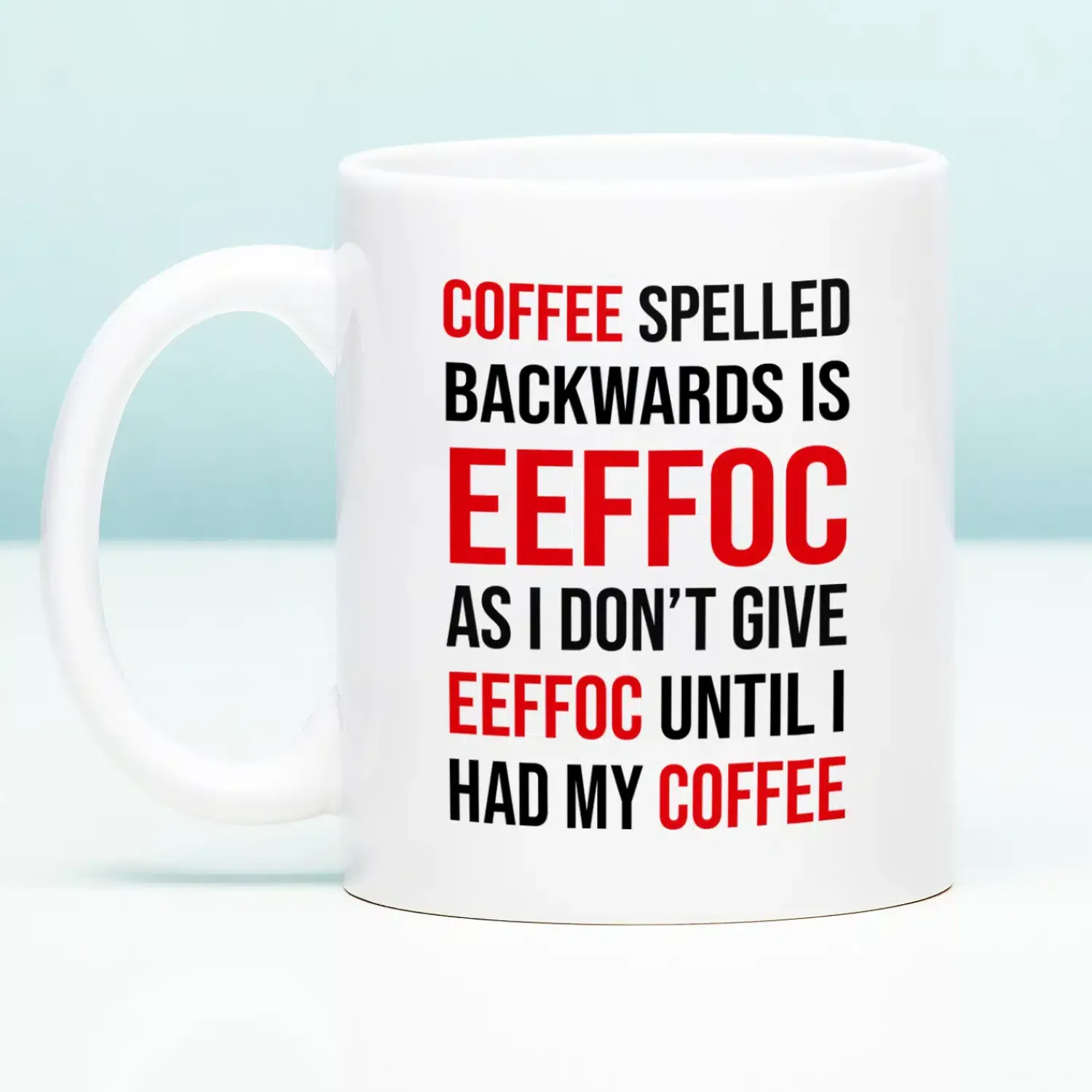 Ditverzinjeniet Mokken & Glazen|Mok Coffee Spelled Backwards