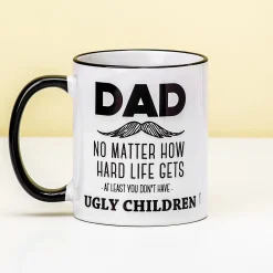 Ditverzinjeniet Mokken & Glazen|Mok Dad No Ugly Children