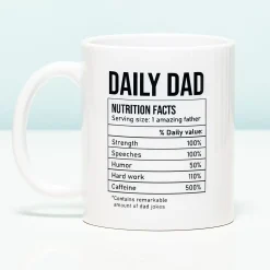 Ditverzinjeniet Mokken & Glazen|Mok Daily Dad nutrition facts