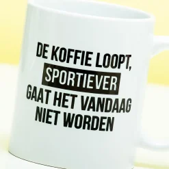 Ditverzinjeniet Mokken & Glazen|Mok De koffie loopt