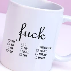 Ditverzinjeniet Kantoor|Mokken & Glazen|Mok Fuck Checklist