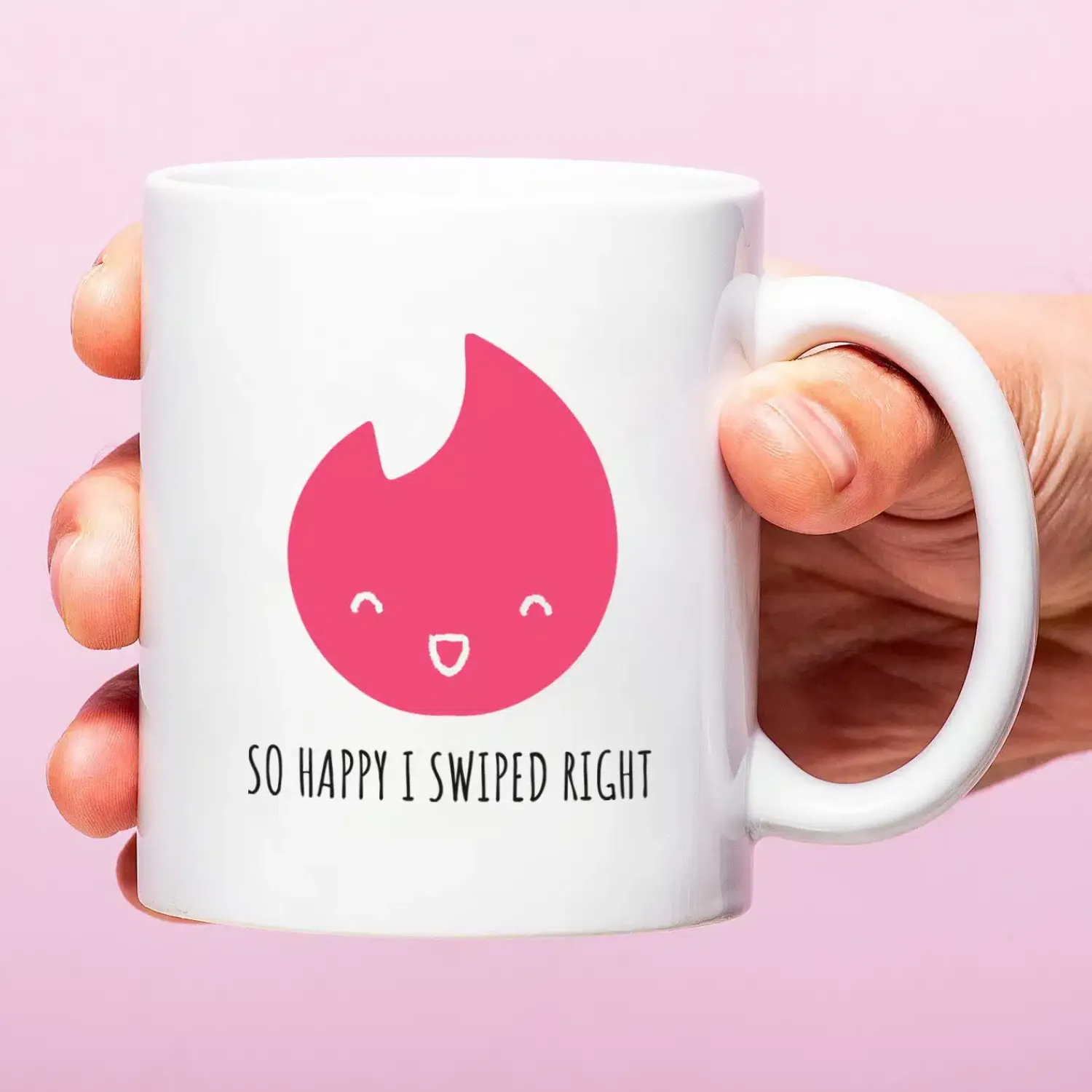 Ditverzinjeniet Mokken & Glazen|Mok Happy I Swiped Right