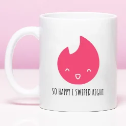 Ditverzinjeniet Mokken & Glazen|Mok Happy I Swiped Right