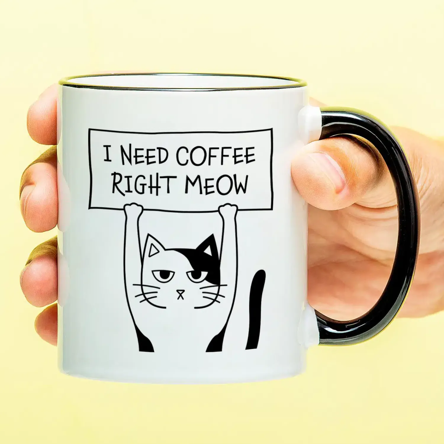 Ditverzinjeniet Mokken & Glazen|Mok I Need Coffee Right Meow