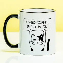 Ditverzinjeniet Mokken & Glazen|Mok I Need Coffee Right Meow