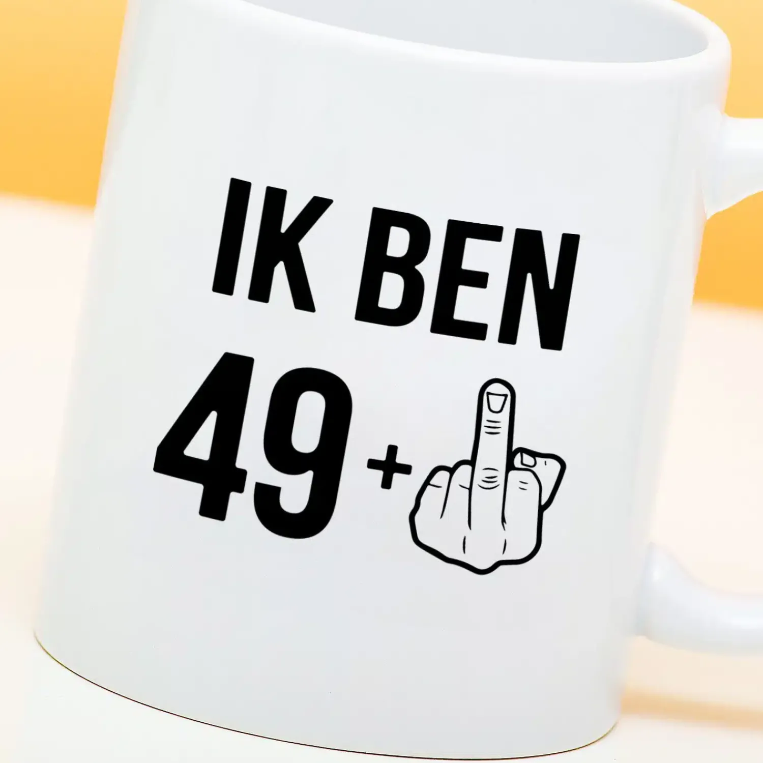 Ditverzinjeniet Mokken & Glazen|Mok Ik ben 49+