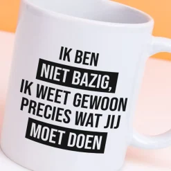 Ditverzinjeniet Mokken & Glazen|Mok Ik ben niet bazig