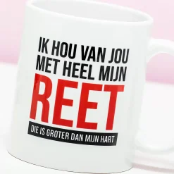 Ditverzinjeniet Mokken & Glazen|Mok Ik hou van jou met heel mijn reet