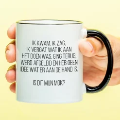 Ditverzinjeniet Mokken & Glazen|Mok Ik kwam, ik zag, ik vergat