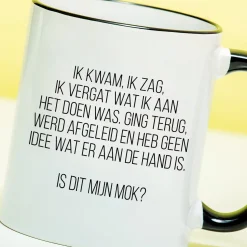 Ditverzinjeniet Mokken & Glazen|Mok Ik kwam, ik zag, ik vergat