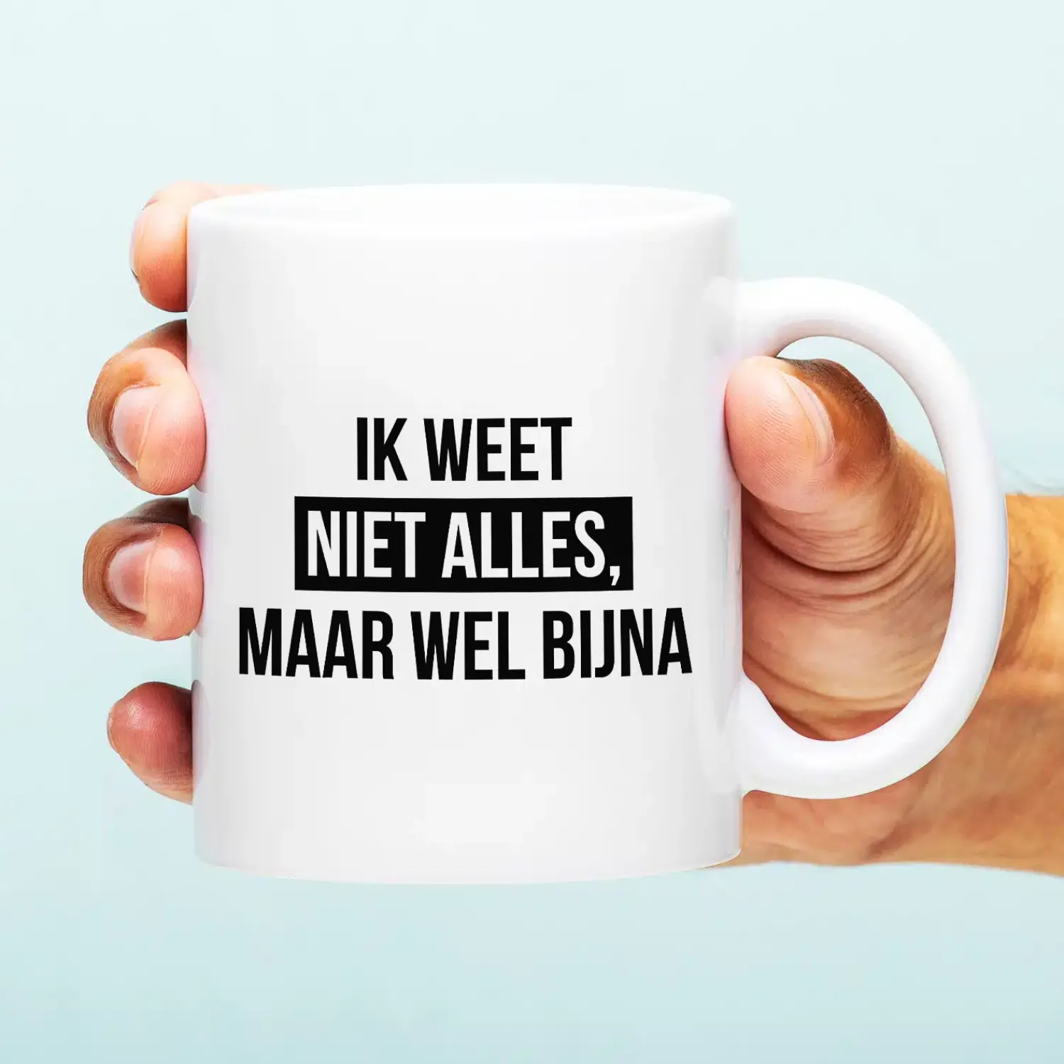 Ditverzinjeniet Mokken & Glazen|Mok Ik weet niet alles