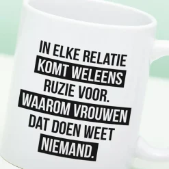 Ditverzinjeniet Mokken & Glazen|Mok In elke relatie komt ruzie voor
