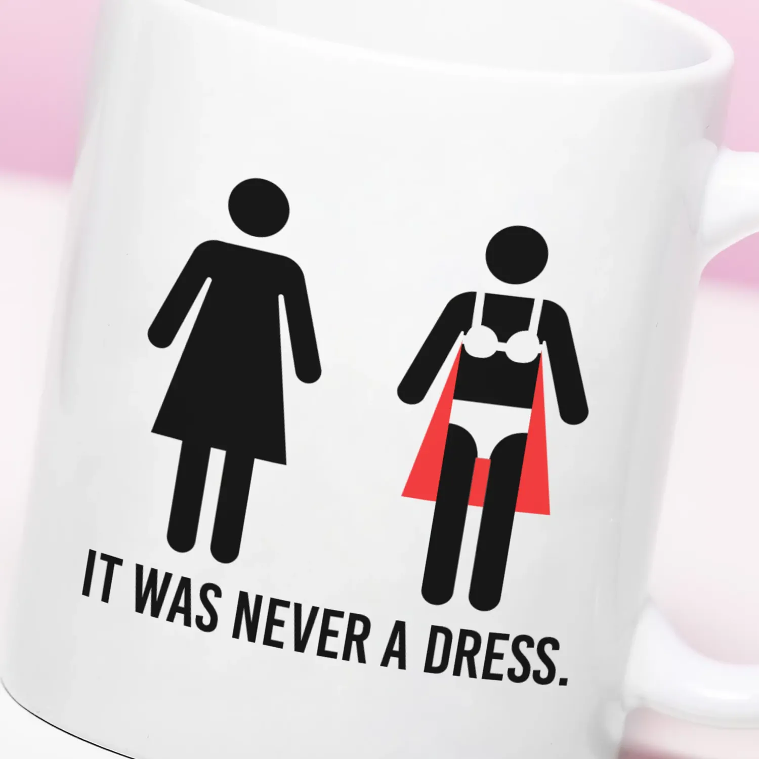 Ditverzinjeniet Mokken & Glazen|Mok It Was Never a Dress