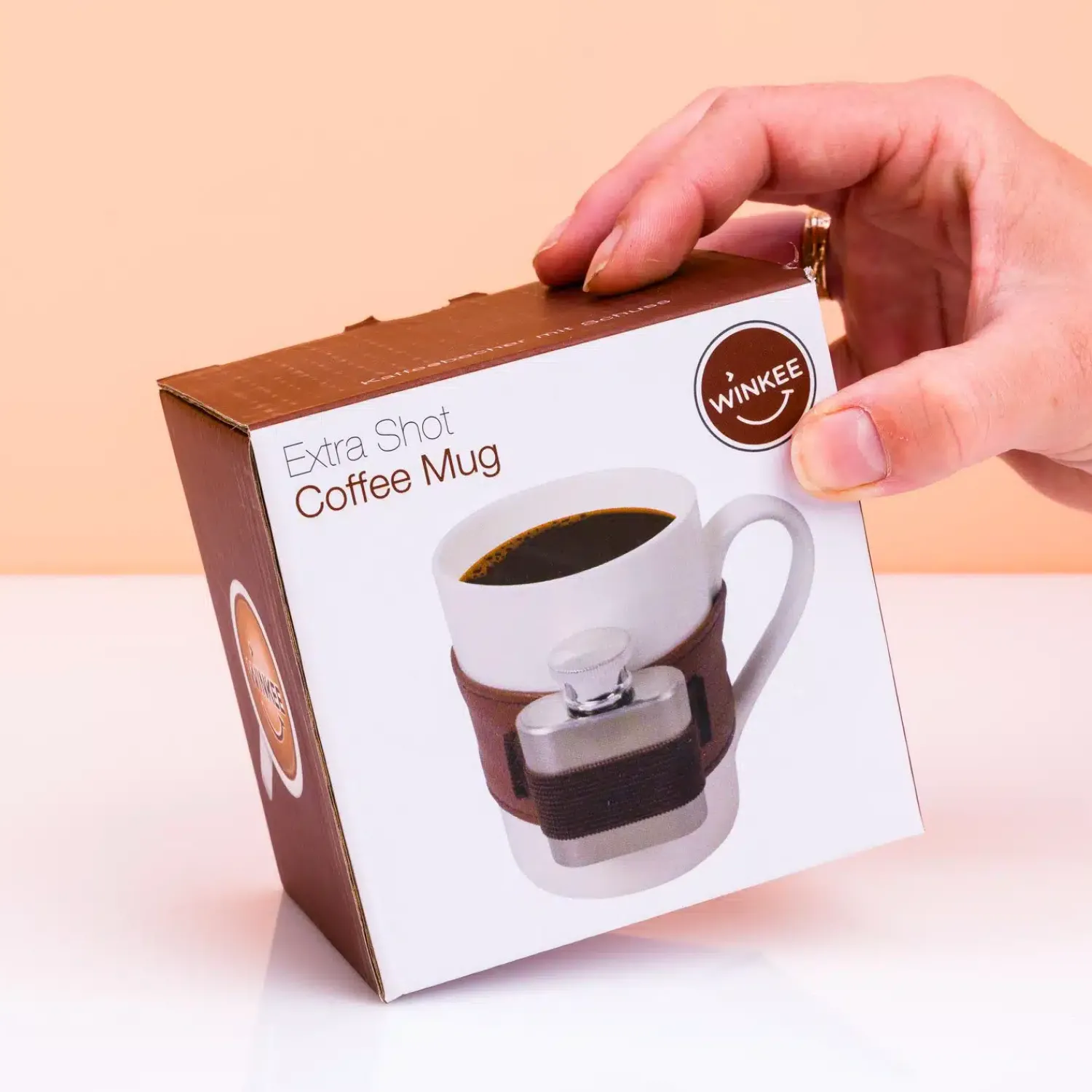 Ditverzinjeniet Mokken & Glazen|Mok met mini-heupflacon