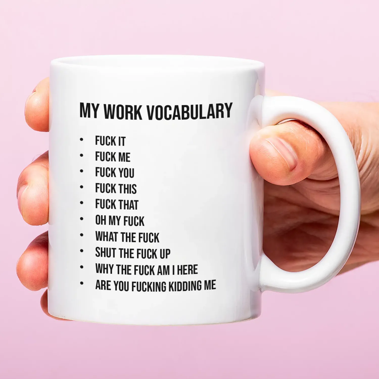 Ditverzinjeniet Kantoor|Mokken & Glazen|Mok My Work Vocabulary