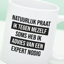Ditverzinjeniet Mokken & Glazen|Mok Natuurlijk praat ik tegen mezelf