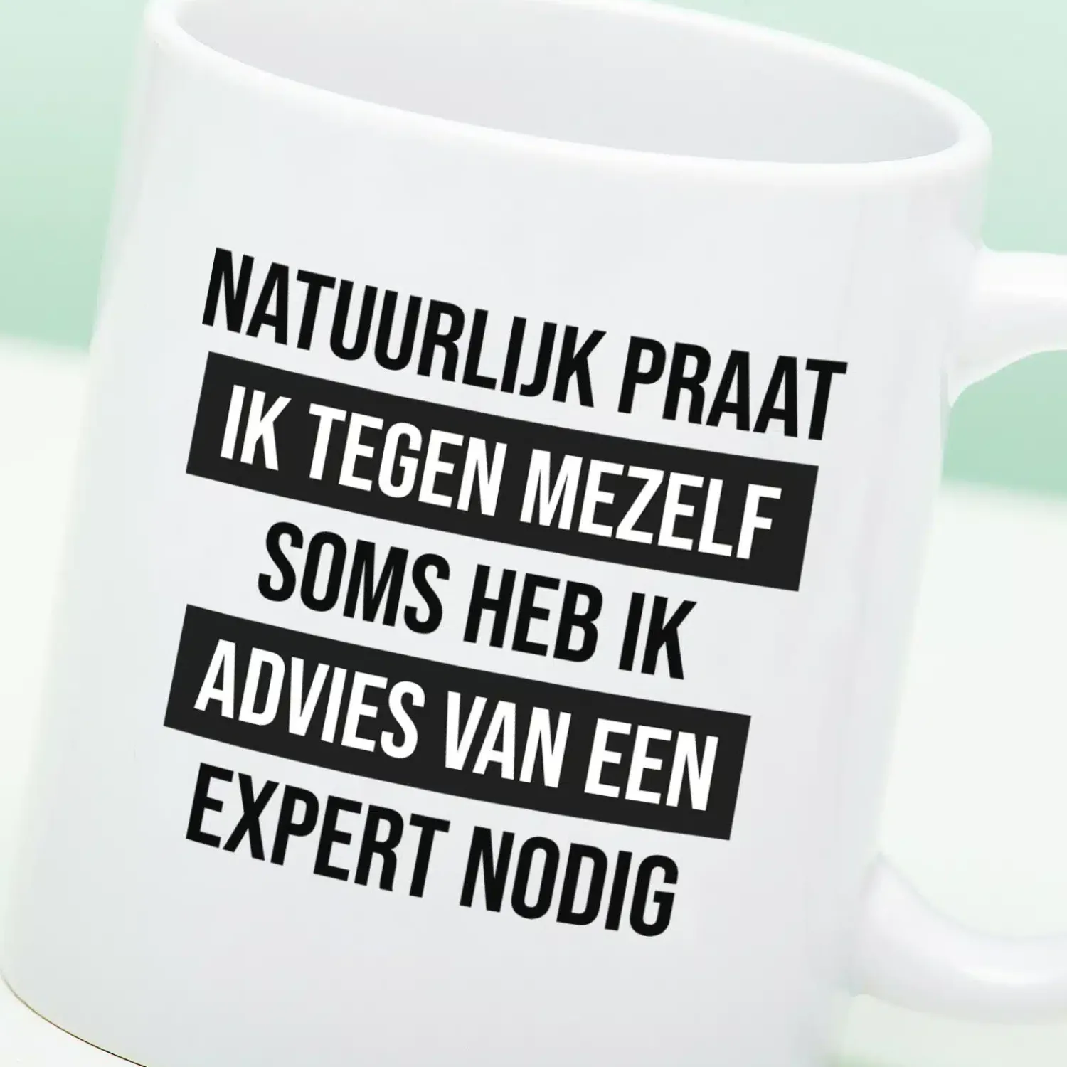 Ditverzinjeniet Mokken & Glazen|Mok Natuurlijk praat ik tegen mezelf