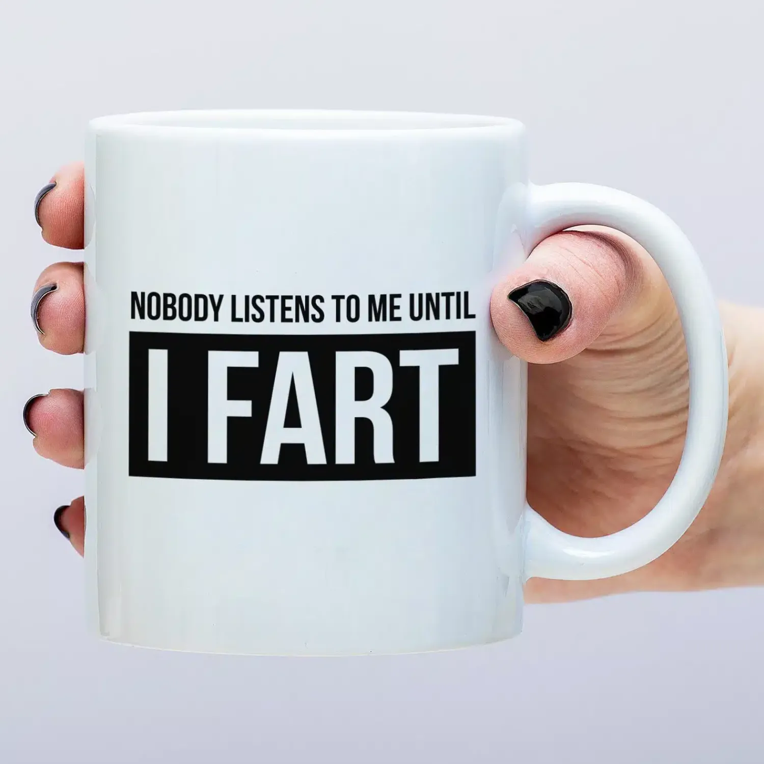 Ditverzinjeniet Mokken & Glazen|Mok Nobody Listens Until I Fart