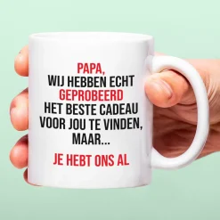 Ditverzinjeniet Mokken & Glazen|Mok Papa we hebben het geprobeerd