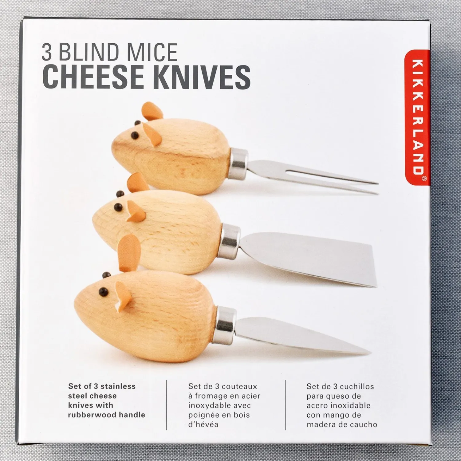 Ditverzinjeniet Borrelen|Muis kaasmesjes (set van 3)